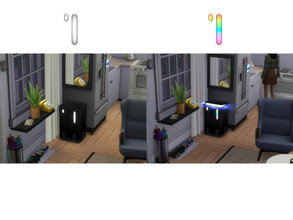 Sims 4 — Recolored trashcan, black by Samsoninan — This trashcan is recolord in black and the lights are also recolord.