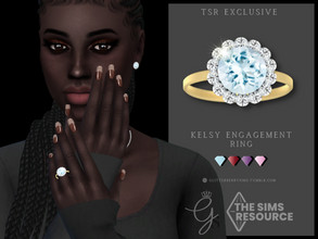 Sims 4 — Kelsy Engagement Ring by Glitterberryfly — A gorgeous gold banded engagement ring