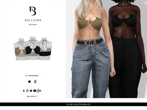 Sims 4 — Slinky Halter Bralet by Bill_Sims — This top features a slinky material with a halterneck design! - Female,