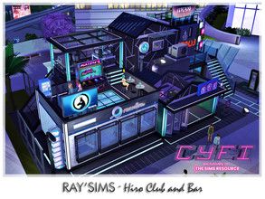 Sims 4 — CyFi - Hiro Club and Bar by Ray_Sims — This lot fully furnished and decorated, without custom content. Cyberpunk