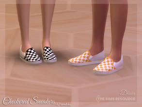 Sims 4 — Checkered Sneakers by Dissia — Comfortable checkered sneakers in many colros! Available in 47 swatches