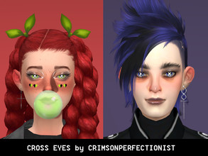 Sims 4 — Eyecollection_Cross_Eyes by crimsonperfectionist — Basegame compatible Color-slider Compatible Facepaint