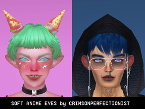 Sims 4 — Eyecollection_Soft_Anime_Eyes by crimsonperfectionist — Basegame compatible Color-slider Compatible Facepaint