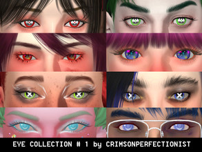 Sims 4 — Eye Collection #1 by crimsonperfectionist — Basegame compatible Color-slider Compatible Facepaint Category Each
