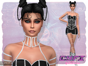 Sims 4 — CyFi - Celeste Elsox by Jolea — If you want the Sim to look the same as in the pictures you need to download all