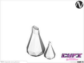Sims 4 — CYFI | Detroit Sharp Cut Vases by ArtVitalex — Living Room Collection | All rights reserved | Belong to 2022