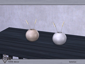 Sims 4 — Tove Decor. Vase with Wheat by soloriya — Round vase with wheat. Part of Tove Decor set. 2 color variations.