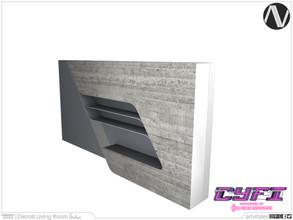Sims 4 — CYFI | Detroit Wall Panel With Shelf Medium by ArtVitalex — Construction & Lighting Collection | All rights