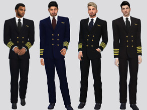 Sims 4 — Pilot Uniform by McLayneSims — TSR EXCLUSIVE Standalone item 4 Swatches MESH by Me NO RECOLORING Please don't
