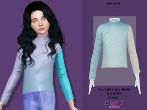 Sims 4 — CYFI-Top by _Akogare_ — Akogare CYFI-Top - 6 Colors - New Mesh (All LODs) - All Texture Maps - HQ Compatible -
