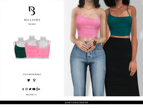 Sims 3 — Slinky Strap Crop Top by Bill_Sims — This top features a slinky material with straps and a cropped length! -