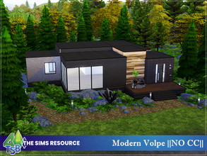Sims 4 — Modern Volpe by Bozena — The house is located in the Bramblewood . Henford-on-Bagley. Unfurnished Lot: 50 x 40