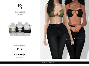 Sims 3 — Multi Tie Crop Top by Bill_Sims — This top features a slinky material with a multi strap design and a cropped