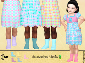 Sims 4 — Candy Colored Socks by Pelineldis — Some cute candy colored socks for toddler girls.
