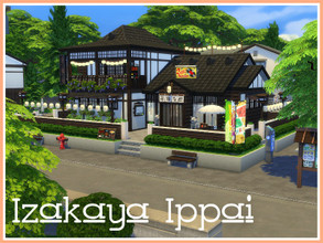 Sims 4 — Izakaya Ippai (Bar Karaoke - one CC) by Youlie25 — Sul Sul, Want to sing a bit? Izakaya Ippai Bar is the perfect