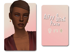 Sims 4 — Slick Pixie Hairstyle by Alfyy — Alfyy Slick Pixie Hairstyle You can support me on patreon (alfyy) All LODs