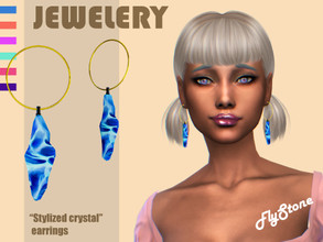 Sims 4 — "Stylized Crystal" earrings by FlyStone — "Stylized Crystal" earrings in Word of Warcraft