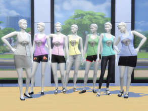 Sims 4 — Linne_dandelion by Samsoninan — A simpel tank in soft colors with a print on it!