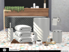 Sims 4 — Sauveli Bathroom Decorations by wondymoon — Sauveli modern bath accessories and clutters! Have fun! - Set