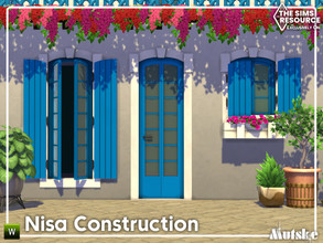 Sims 4 — Nisa Constructionset Part 1 by Mutske — This set consists of various windows, doors, arches and shutters. Made