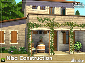 Sims 4 — Nisa Constructionset Part 2 by Mutske — This set consists of various windows, doors, arches and shutters. Made