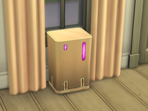 Sims 4 — Pink trashcan by Samsoninan — This trashcan is recolord in a soft pink, with the lights also recolord, and the