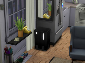 Sims 4 — Trashcan black by Samsoninan — This trashcan is recolord in black and the lights are also recolord in white and