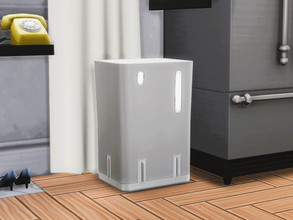 Sims 4 — Trashcan offwhite by Samsoninan — This trashcan is recolord in offwhite and the lights are also recolord in