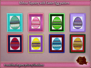 Sims 4 — Tapestry with Easter Egg pattern by Kurimuri100 — Original tapestry made by my wonderful mother. 