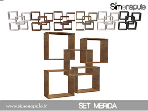 Sims 4 — Set Merida Square - Shelf 1 by Simenapule — Set Merida Square - Shelf 1 7 colors.