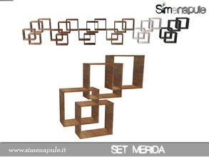 Sims 4 — Set Merida Square - Shelf 2 by Simenapule — Set Merida Square - Shelf 2 7 Colors.
