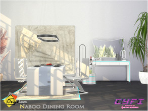 Sims 4 — CYFI - Naboo Dining Room by Onyxium — Onyxium@TSR Design Workshop Dining Room Collection | Belong To The 2022