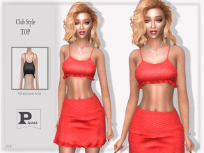 Sims 4 — Club Style Top by pizazz — Club Style Top Tank for your female sims. Sims 4 games. Put something stylish on your