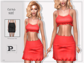 Sims 4 — Club Style Skirt by pizazz — Club Style Skirt for your female sims. Sims 4 games. Put something stylish on your