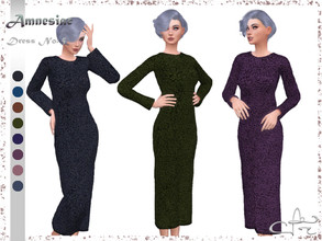 Sims 4 — Amnesiac Dress No: 5 by Asilkan — New Mesh 8 colours All Maps HQ compatible