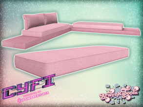 Sims 4 — CyFi Pink Mirror - Addon Sofa Seats by ArwenKaboom — Base game sofa seat in multiple recolors. You can find all