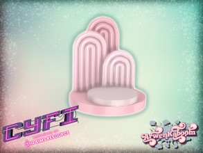 Sims 4 — CyFi Pink Mirror - Abstract Deco by ArwenKaboom — Base game deco in multiple recolors. You can find all items