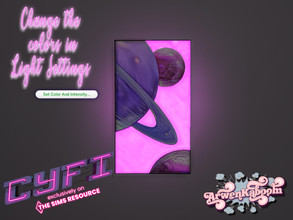 Sims 4 — CyFi Pink Mirror - Neon Picture by ArwenKaboom — Base game neon light picture in multiple recolors. You can find