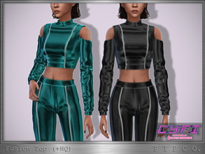 Sims 4 — CyFi - Fusion Top. by Pipco — A sleek, futuristic top in 8 colors. Base Game Compatible New Mesh All Lods HQ