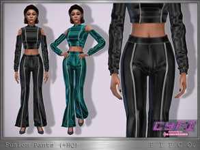 Sims 4 — CyFi - Fusion Pants. by Pipco — Sleek, futuristic pants in 8 colors. Base Game Compatible New Mesh All Lods HQ