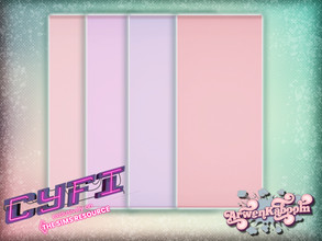 Sims 4 — CyFi Pink Mirror - Wall by ArwenKaboom — Base game wall in multiple recolors. You can find all items buy