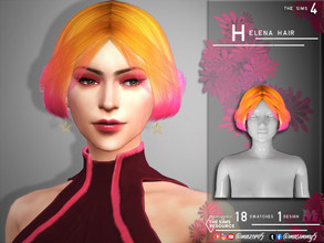 Sims 4 — Helena Hair by Mazero5 — Very short hair that lands above the chin 18 Swatches to choose from All Lods