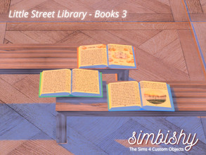 Sims 4 — Little Street Library - Books 3 by simbishy — A cute book that's been left open.