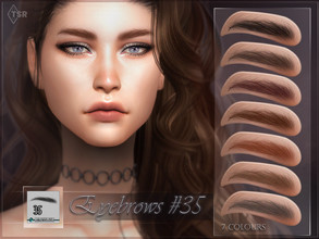 Sims 4 — Eyebrows 35 by RemusSirion — Eyebrows 35, natural brows for male and female sims. Eyebrow category 7 colours all