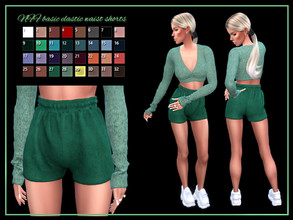 Sims 4 — Basic elastic waist shorts by Nadiafabulousflow — Hi guys! This upload its a basic elastic waist shorts - New