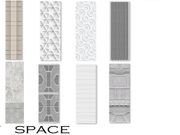 Sims 4 — Cyfi - Space Walls Pk by lavilikesims — 10 walls with a space age/spaceship feel Base game friendly Check out