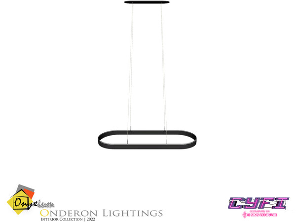 Sims 4 — CYFI - Onderon Loop Ceiling Lamp Medium by Onyxium — Onyxium@TSR Design Workshop Lighting Collection | Belong To