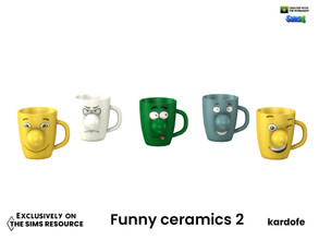 Sims 4 — kardofe_Funny ceramics_Cup 2 by kardofe — Very funny mug with different face options, with embossed nose