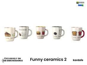 Sims 4 — kardofe_Funny ceramics_Cup 3 by kardofe — Very funny mug with different face options, with embossed nose