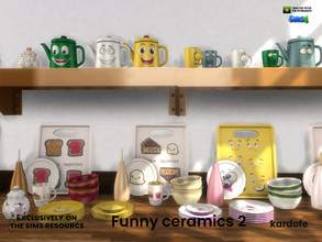 Sims 4 — Funny ceramics 2 by kardofe — Fun decorations for the kitchen, this second part consists of nine new meshes of